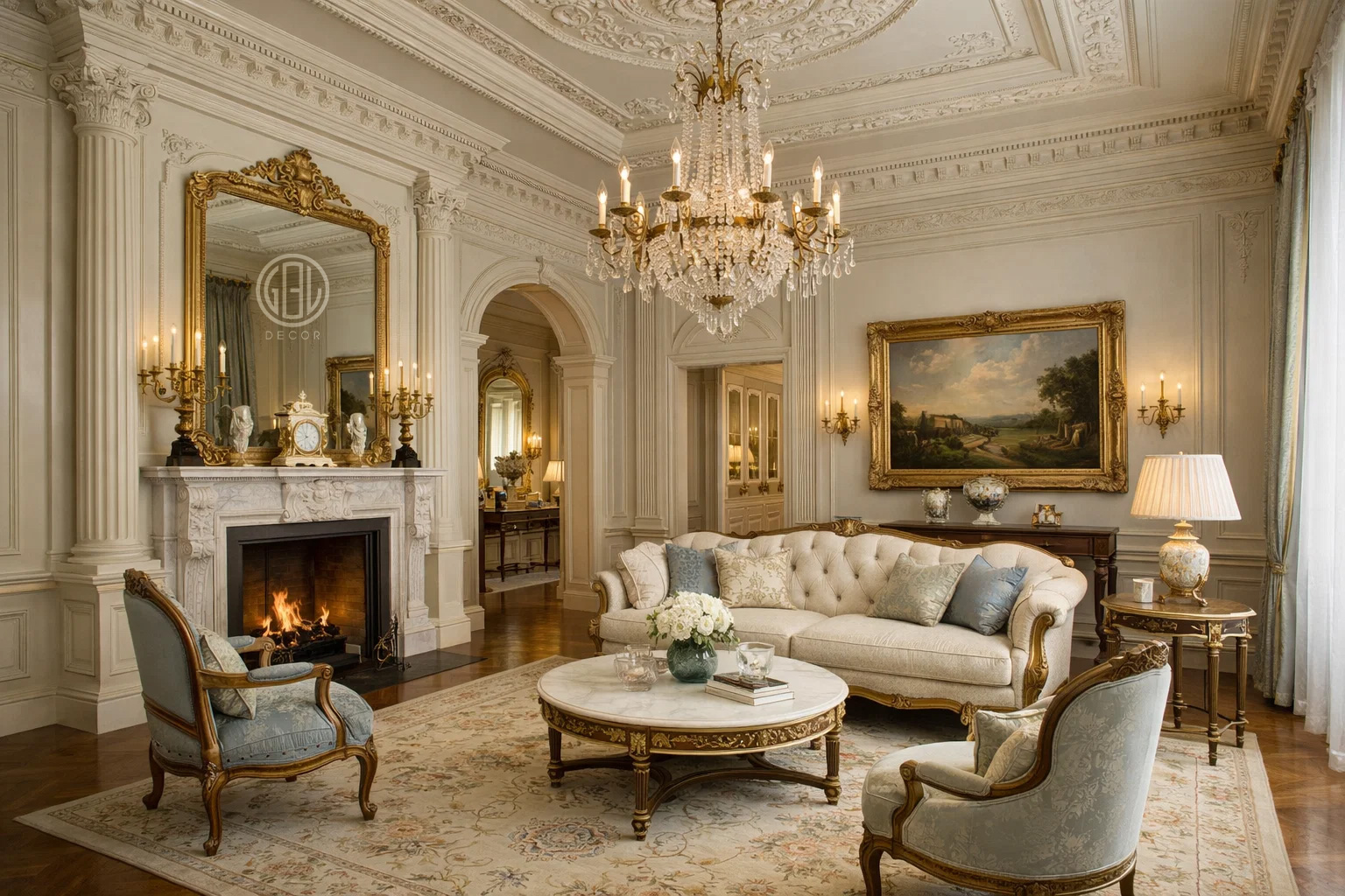 Đặc trưng nổi bật trong thiết kế nội thất tân cổ điển