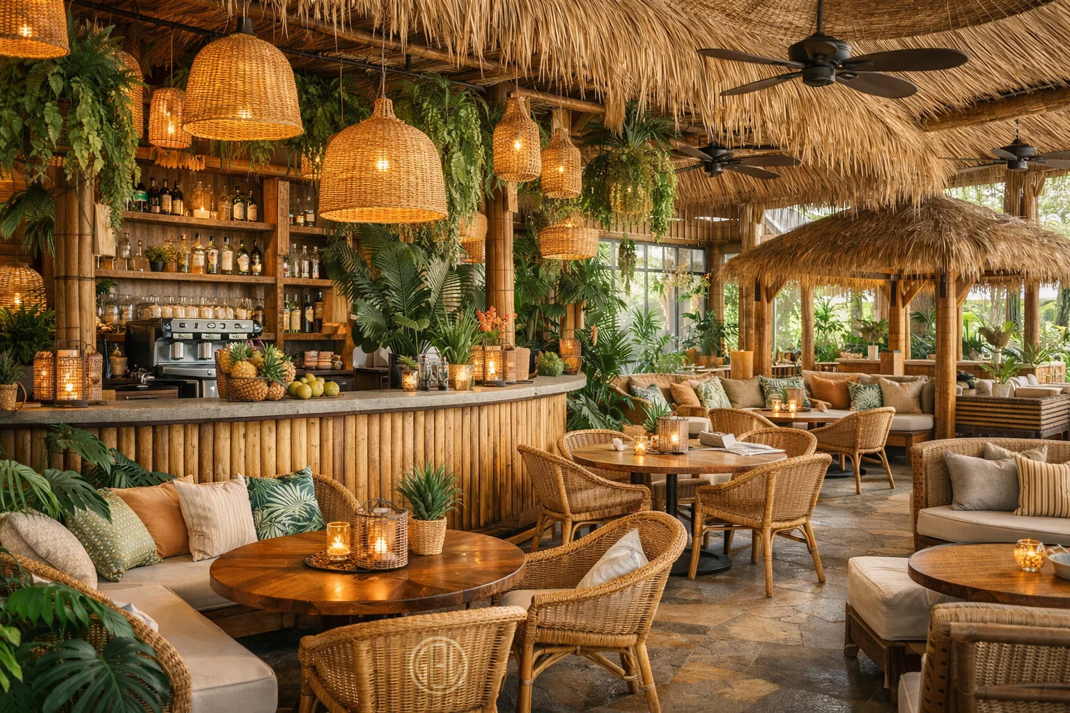 Thiết kế nội thất quán cà phê phong cách Tropical – Nhiệt đới