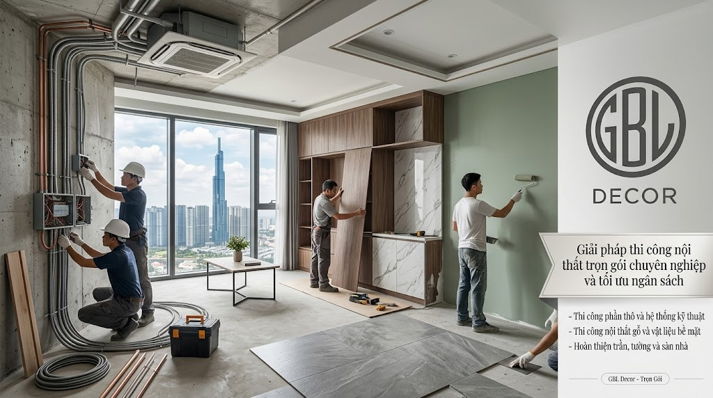 Các hạng mục trọng yếu trong thi công nội thất chuyên nghiệp