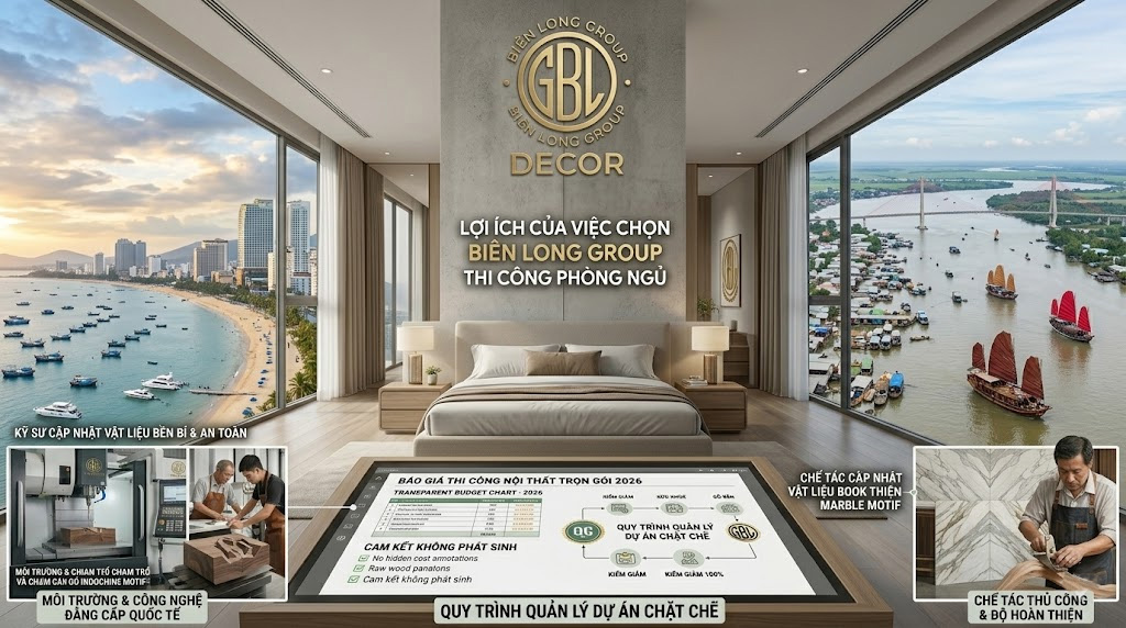 Lợi ích của việc chọn Biên Long Group thi công phòng ngủ