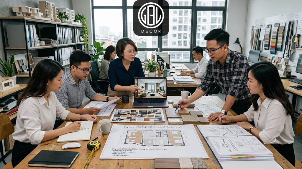 Quy trình thiết kế nội thất chung cư chuẩn chuyên gia