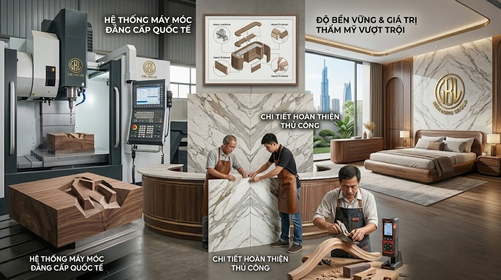 Sự kết hợp giữa công nghệ và thủ công trong nội thất cao cấp