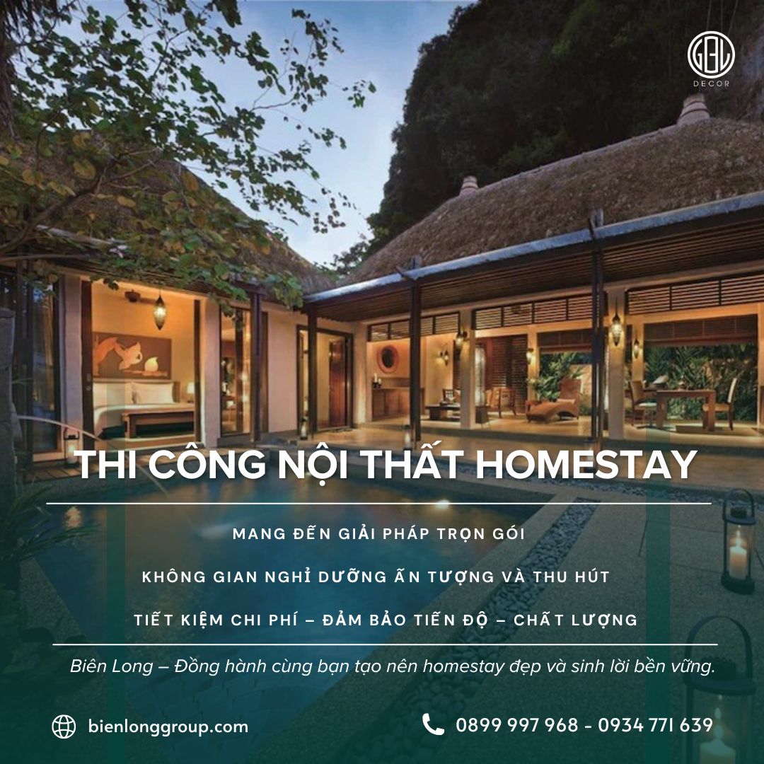 Thi công nội thất homestay