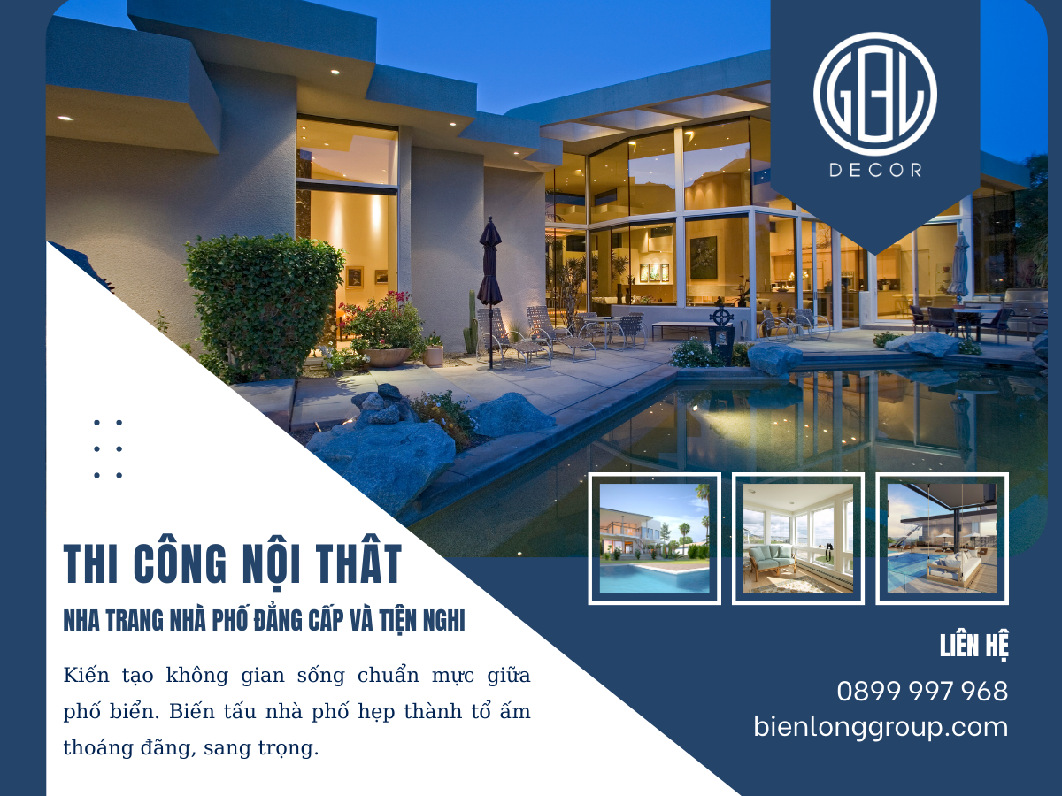 Thi công nội thất Nha Trang nhà phố đẳng cấp và tiện nghi