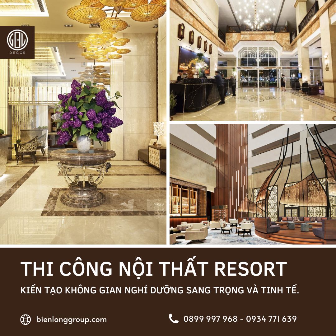 Thi công nội thất Resort
