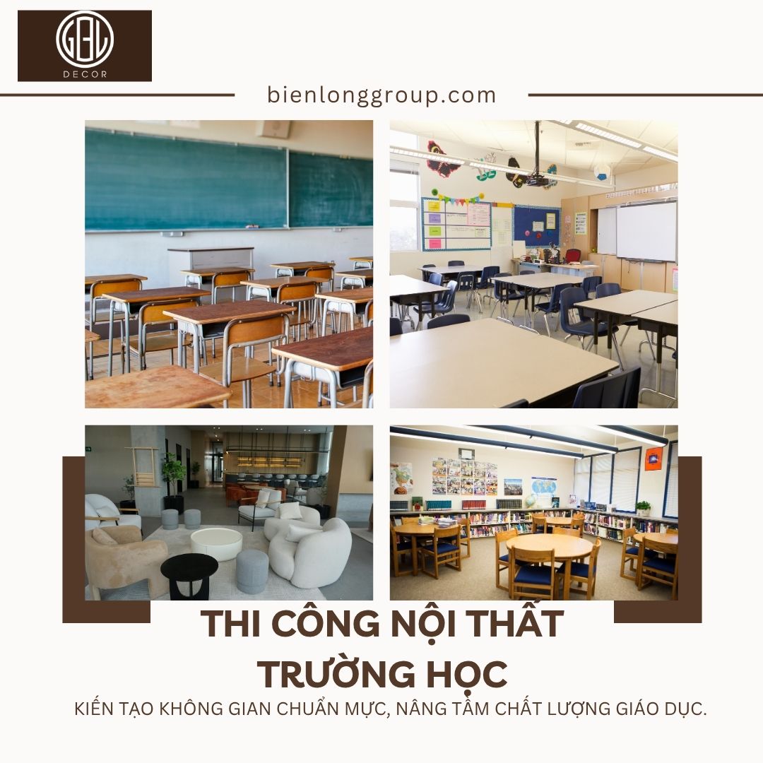 Thi công nội thất trường học