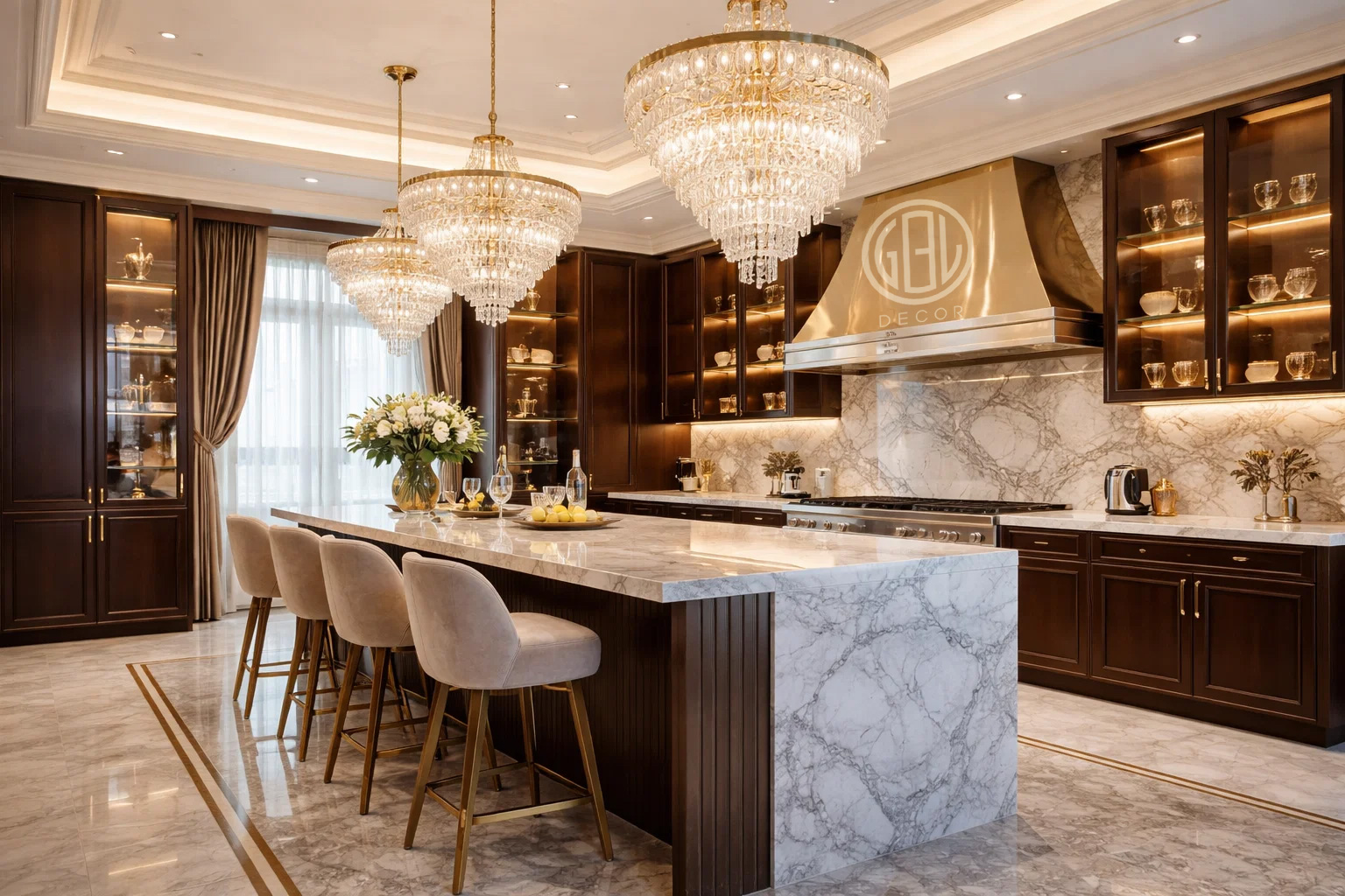 thiet ke noi that Luxury trong phong bep Luxury