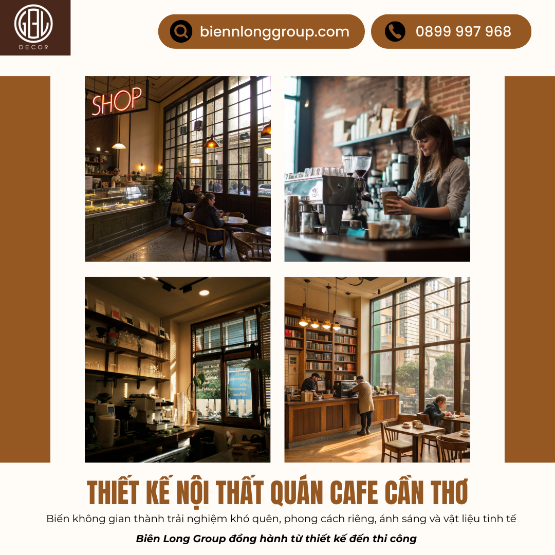 Thiết kế nội thất quán cafe độc đáo Cần Thơ – Biến không gian thành trải nghiệm