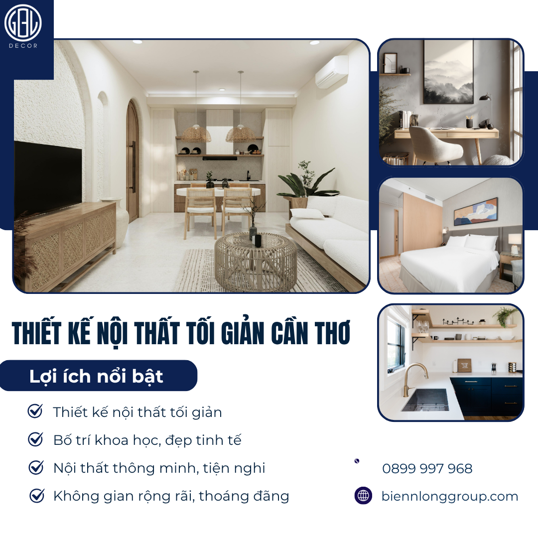 thiết kế nội thất tối giản Cần Thơ