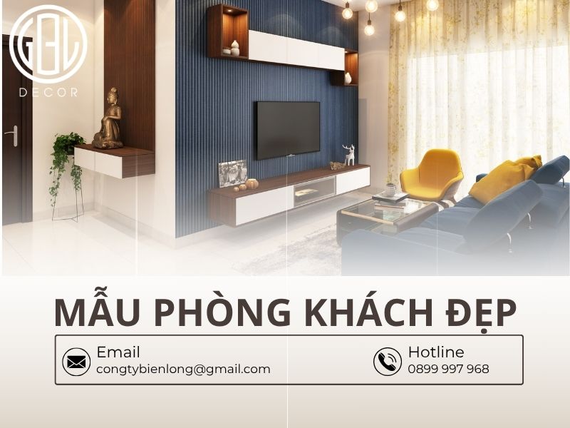 Mẫu phòng khách đẹp tạo không gian sang trọng và ấm cúng cho gia đình