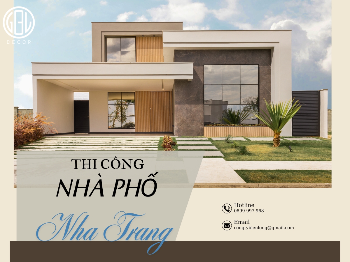 Thi công nhà phố Nha Trang đẹp như mơ với chi phí hợp lý