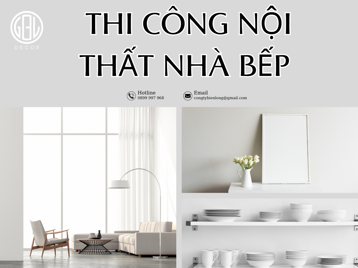 Thi công nội thất nhà bếp đẹp tiện nghi chuẩn phong cách hiện đại