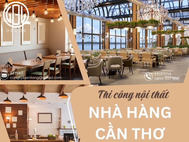 Thi công nội thất nhà hàng Cần Thơ đột phá trong từng không gian