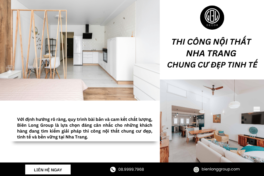 Thi công nội thất Nha Trang chung cư đẹp tinh tế