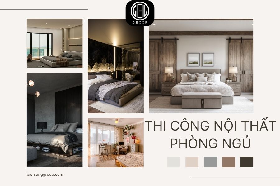 Thi công nội thất phòng ngủ ấm cúng và tối ưu không gian