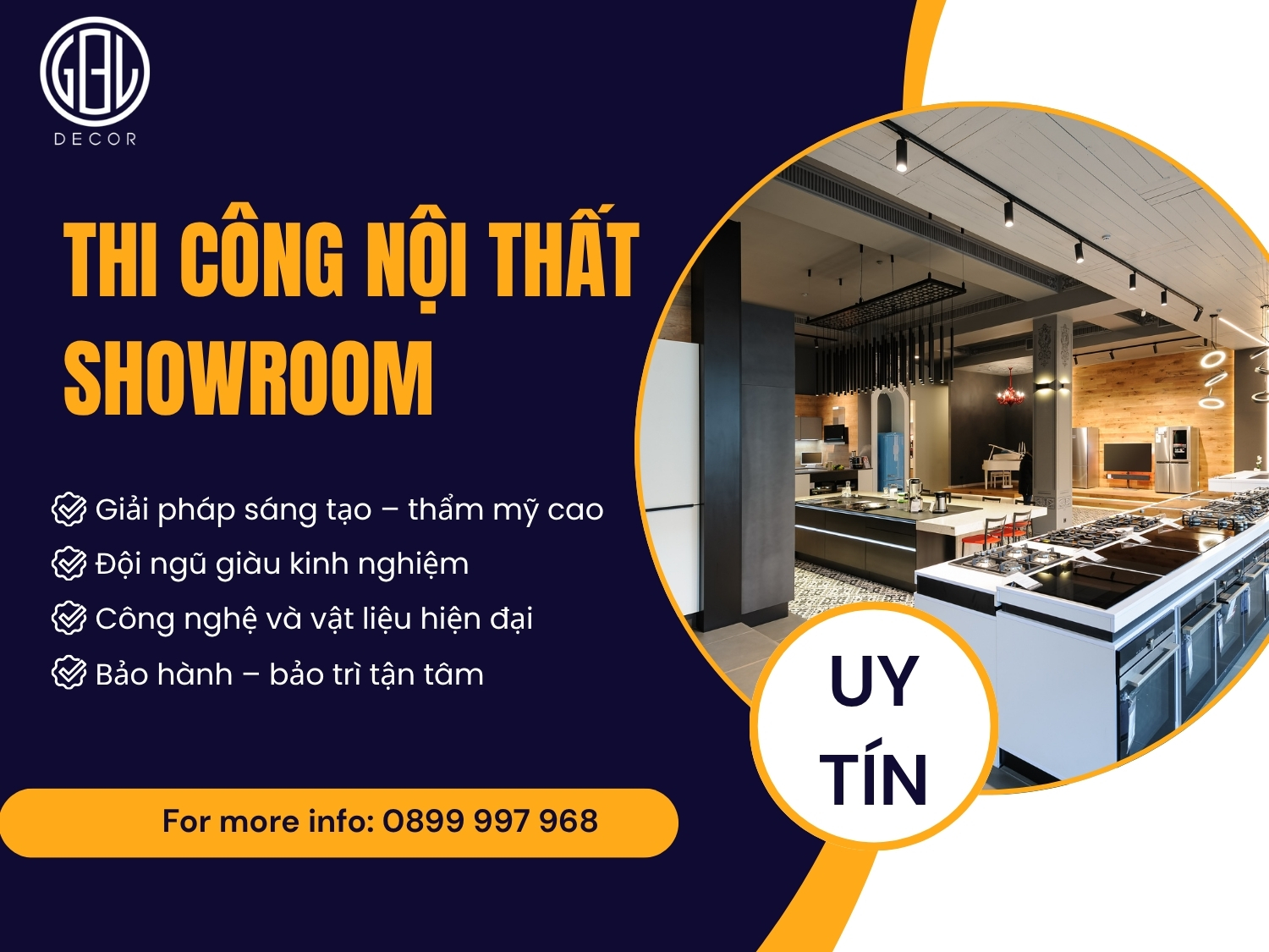 Thi công nội thất showroom chuyên nghiệp – nâng tầm thương hiệu cùng Biên Long Group