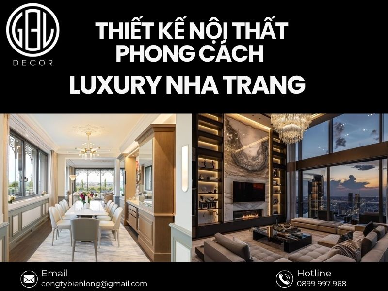 Thiết kế nội thất phong cách luxury Nha Trang đỉnh cao của sự tinh tế