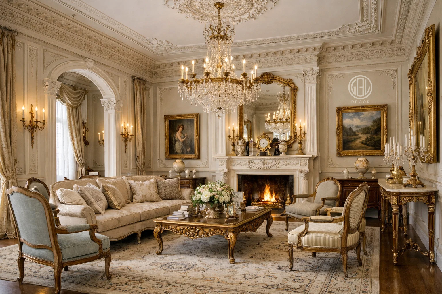 Thiết kế nội thất tân cổ điển – Chuẩn mực thẩm mỹ vượt thời gian trong không gian sống đẳng cấp