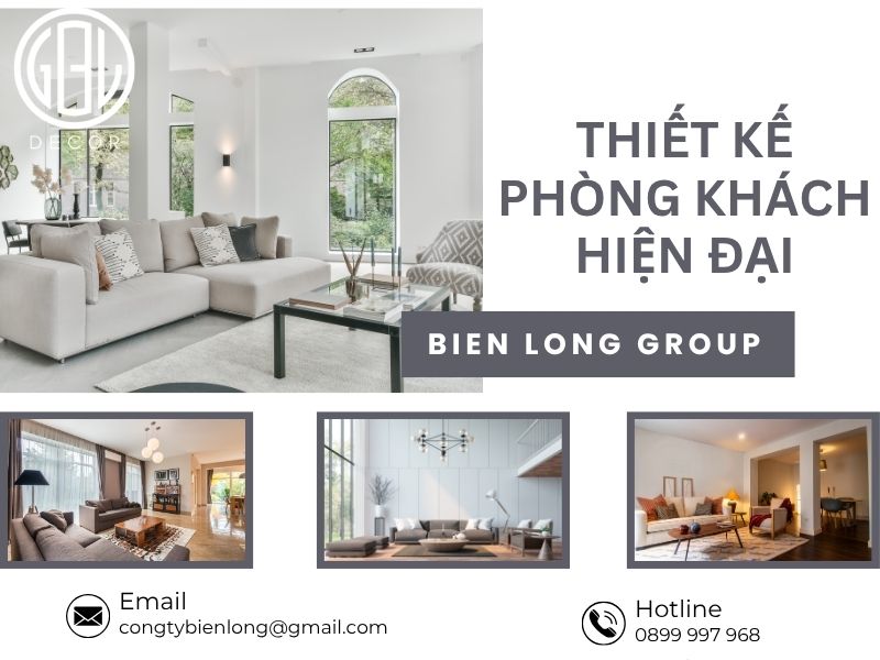 Thiết kế phòng khách hiện đại tối ưu diện tích và phong cách sống